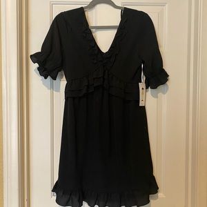 👏👏Purple Snow Black Mini Dress M